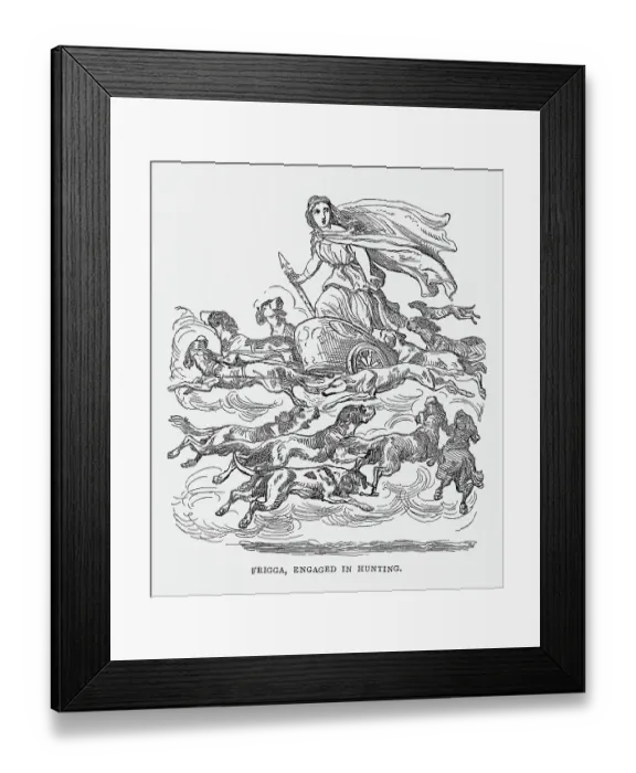 Framed Print : Norse Goddess Frigga / Illustration