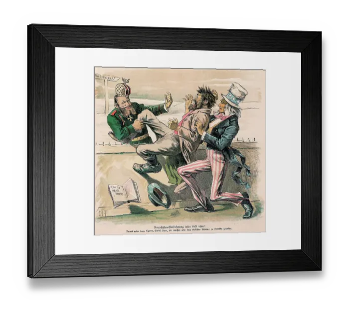 Framed Print : Uncle Sam Sending Anarchist To Russia Framed Print : Uncle Sam Sending Anarchist To Russia