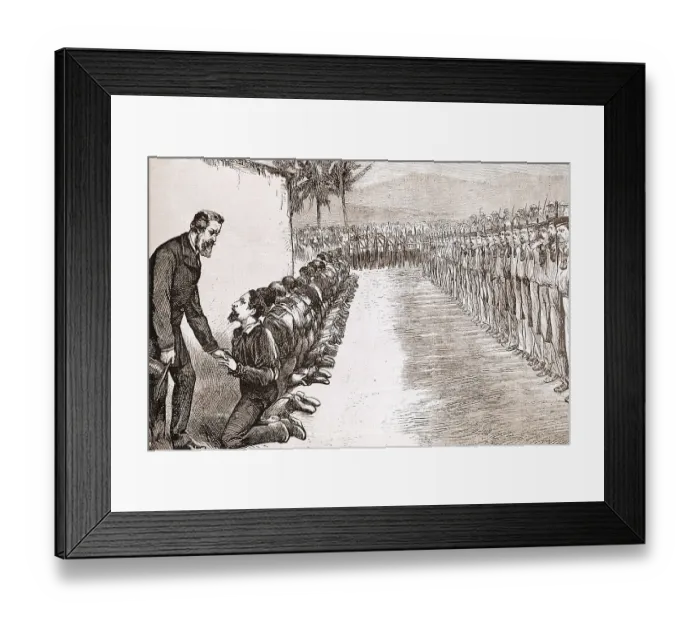 Framed Print : Illustration Of Virginius Crew Execution Framed Print : Illustration Of Virginius Crew Execution