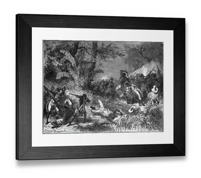 Framed Print : Engraving of the Revolt of African Slaves on San Domingo by Emile Antoine Bayard Framed Print : Engraving of the Revolt of African Slaves on San Domingo by Emile Antoine Bayard
