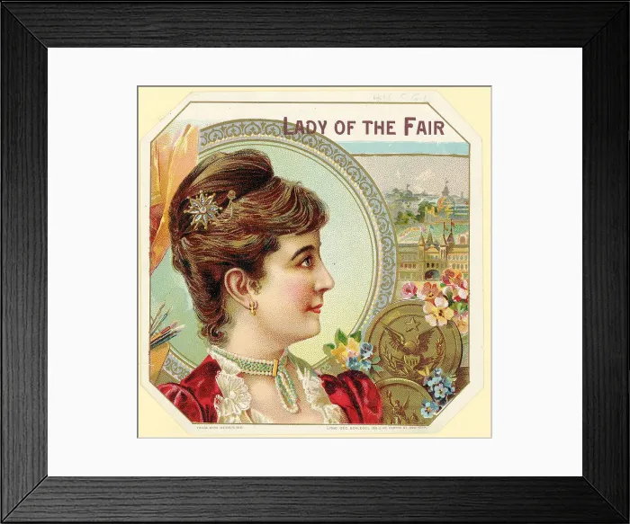 Framed Print : Cigar Box Illus: Lady Of The Fair Woman Framed Print : Cigar Box Illus: Lady Of The Fair Woman