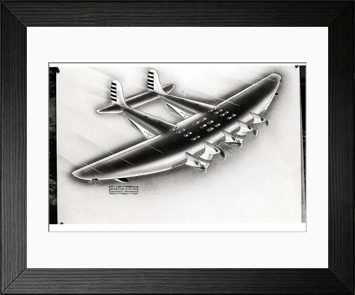 Framed Print : Illustration of Futuristic Airliner Framed Print : Illustration of Futuristic Airliner