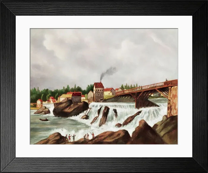 Framed Print : First Mechanical Cotton Mill in America Framed Print : First Mechanical Cotton Mill in America