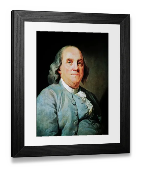 Framed Print : Benjamin Franklin after Joseph Siffred Duplessis Framed Print : Benjamin Franklin after Joseph Siffred Duplessis