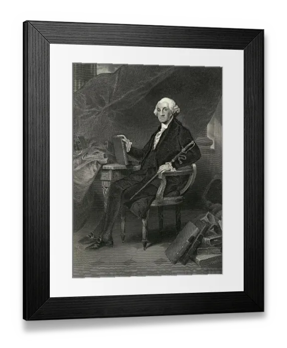 Framed Print : Seated Portrait Of George Washington