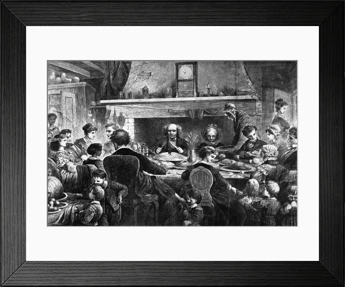 Framed Print : Drawing Of Thanksgiving @ Farm House Framed Print : Drawing Of Thanksgiving @ Farm House