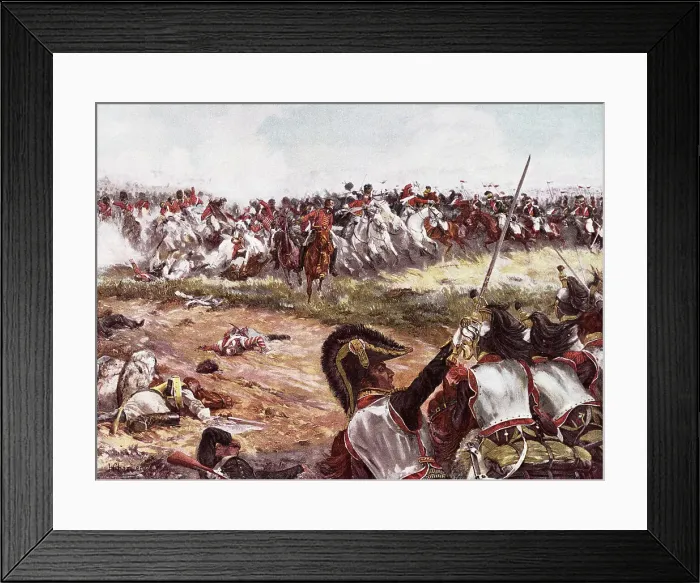 Framed Print : Illustration Depicting the Battle of Waterloo