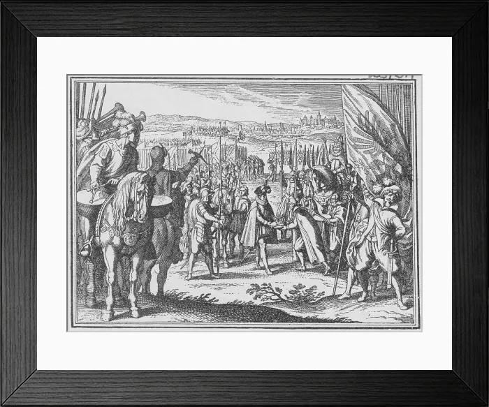Framed Print : Illustration of Matthias Accepting Crown Framed Print : Illustration of Matthias Accepting Crown