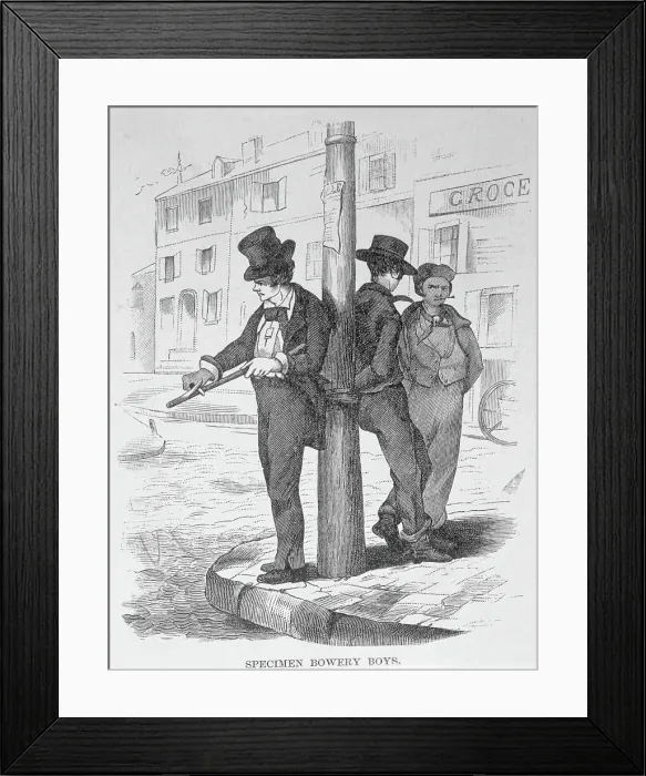 Framed Print : Specimen Bowery Boys Engraving Framed Print : Specimen Bowery Boys Engraving