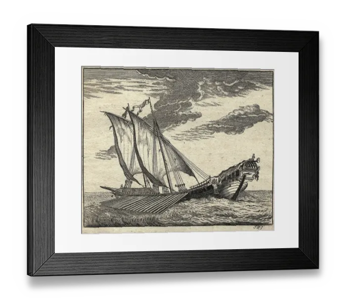 Framed Print : Engraving Of A Galley Framed Print : Engraving Of A Galley