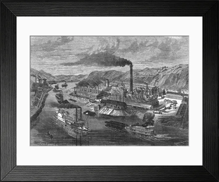 Framed Print : Iron Mills Of Jones & Laughlins, Pa Framed Print : Iron Mills Of Jones & Laughlins, Pa