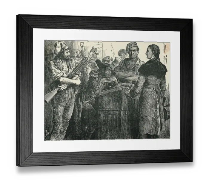 Framed Print : Illustration of Scene from Tale of Two Cities Framed Print : Illustration of Scene from Tale of Two Cities