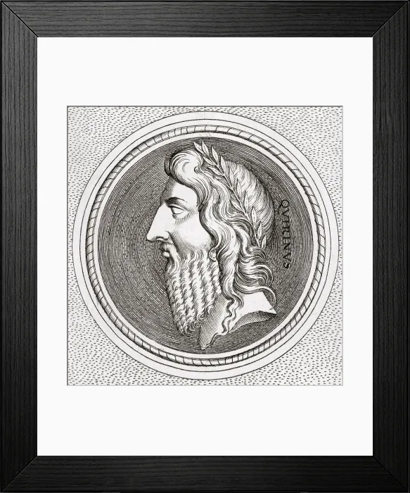 Framed Print : Profile Illustration of Romulus, the First Roman King Framed Print : Profile Illustration of Romulus, the First Roman King