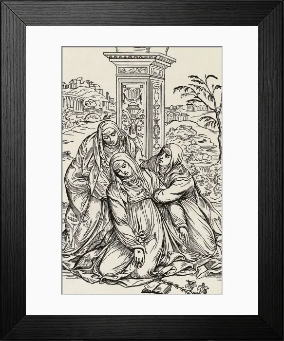 Framed Print : Saint Catherine Being Helped by Nuns Framed Print : Saint Catherine Being Helped by Nuns