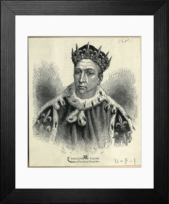 Framed Print : Engraving of King Philip VI of France Framed Print : Engraving of King Philip VI of France