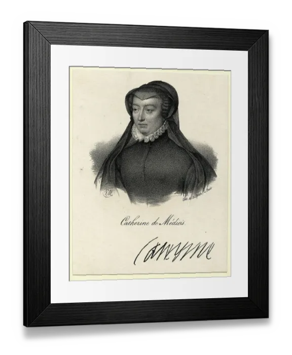 Framed Print : Queen Catherine De Medici / Illustration Framed Print : Queen Catherine De Medici / Illustration