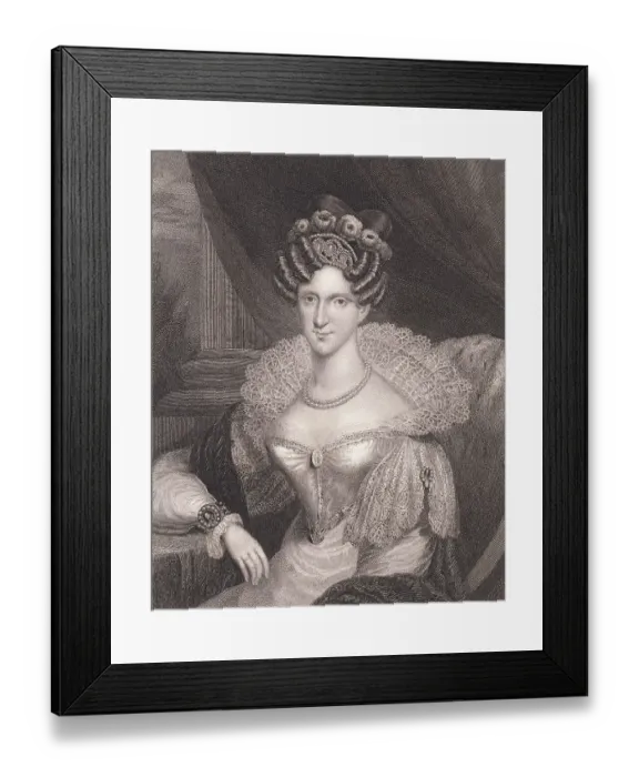 Framed Print : Illustration of Queen Adelaide