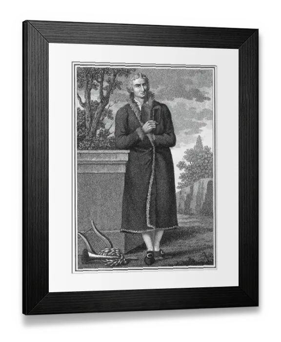Framed Print : Illustration of Poet Friedrich Schiller Outdoors Framed Print : Illustration of Poet Friedrich Schiller Outdoors