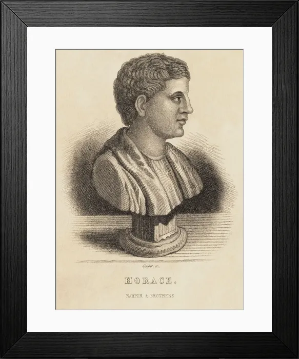 Framed Print : Engraving of a Bust of Horace by Gimber Framed Print : Engraving of a Bust of Horace by Gimber