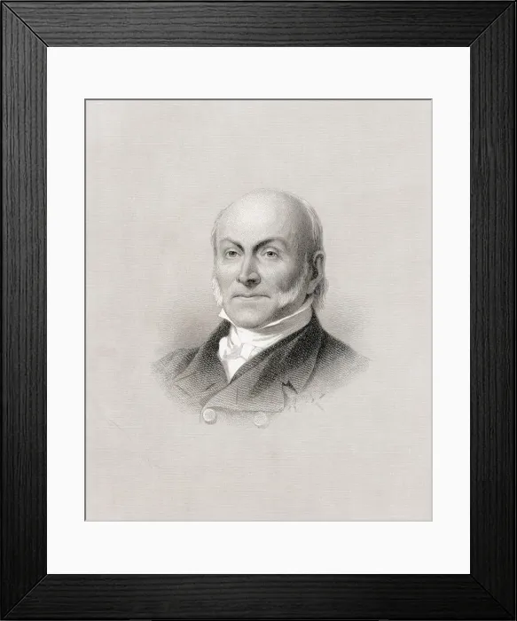 Framed Print : Engraving of John Quincy Adams Framed Print : Engraving of John Quincy Adams