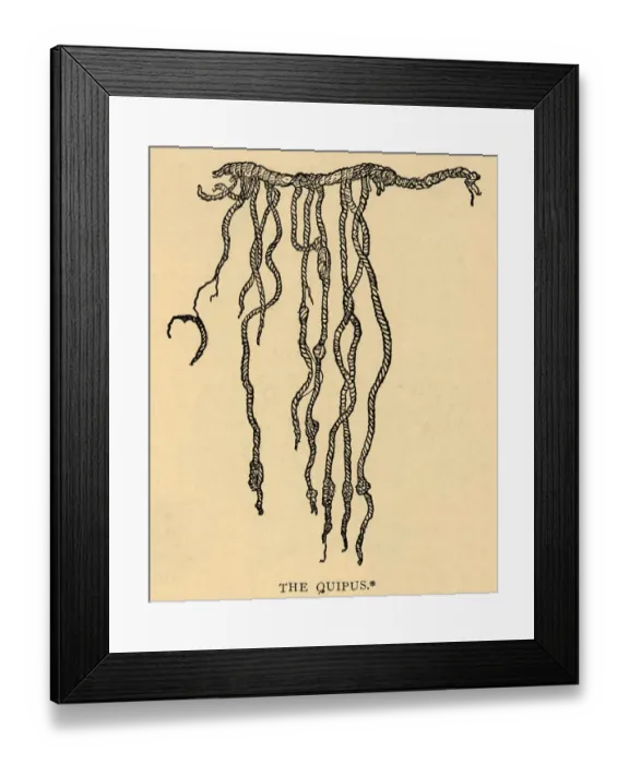 Framed Print : Illustration of a Quipu, a Peruvian Calculating Device Framed Print : Illustration of a Quipu, a Peruvian Calculating Device