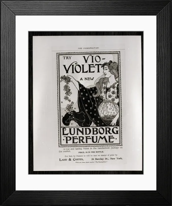 Framed Print : Advertisement for Lundborg Perfume Framed Print : Advertisement for Lundborg Perfume