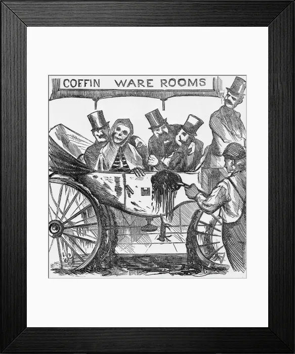 Framed Print : Illustration on Subject of Cholera Fear Among New York Citizens Framed Print : Illustration on Subject of Cholera Fear Among New York Citizens