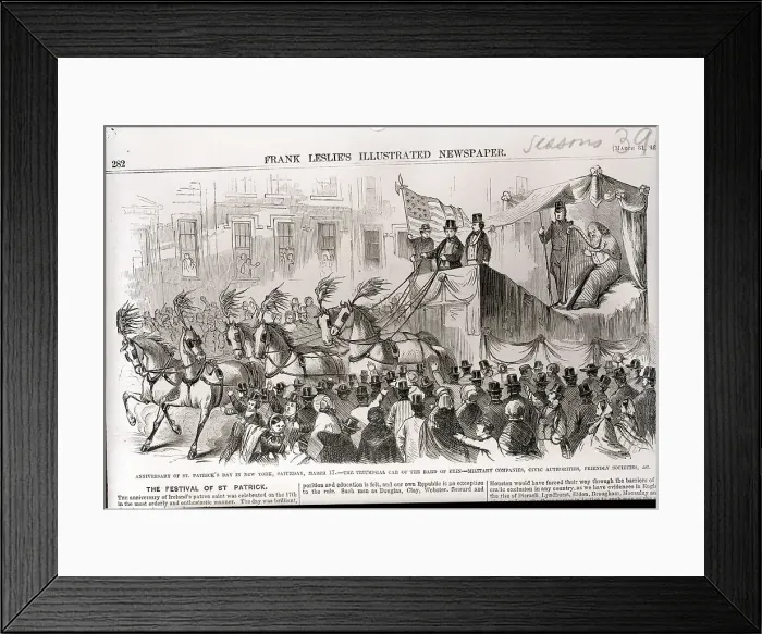 Framed Print : St. Patrick's Day In 1860s New York Framed Print : St. Patrick's Day In 1860s New York