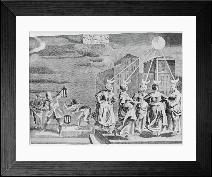 Framed Print : Illustration of Mad Women in the Street Framed Print : Illustration of Mad Women in the Street