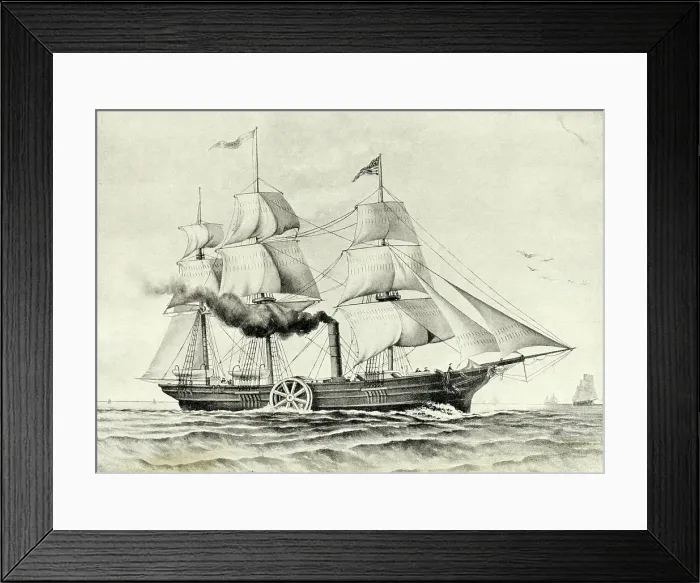 Framed Print : Savannah Steamship at Sea Framed Print : Savannah Steamship at Sea