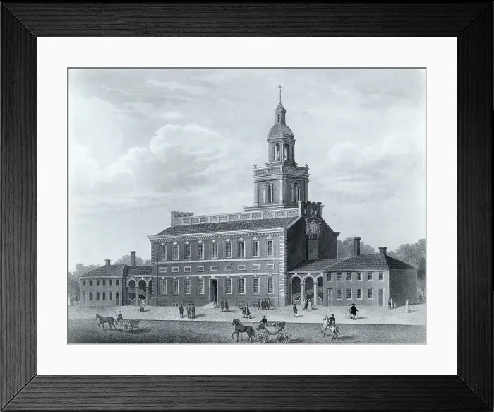 Framed Print : Illustration of Independence Hall Framed Print : Illustration of Independence Hall