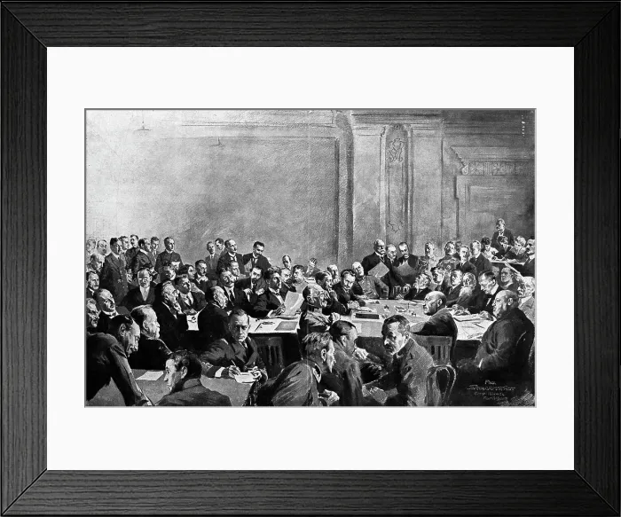 Framed Print : Peace Conference at Brest Litowsk Framed Print : Peace Conference at Brest Litowsk