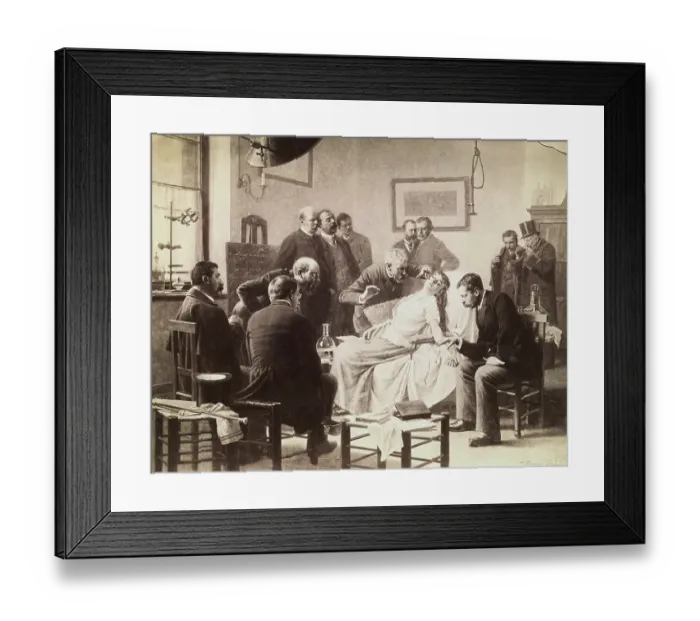 Framed Print : Illustration of an Early Hypnotism Attempt by R. Falkenberg Framed Print : Illustration of an Early Hypnotism Attempt by R. Falkenberg