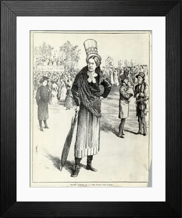Framed Print : Susan B Anthony In Cartoon Framed Print : Susan B Anthony In Cartoon