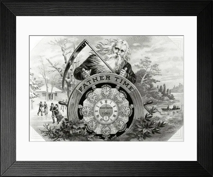 Framed Print : Father Time Illustration Framed Print : Father Time Illustration