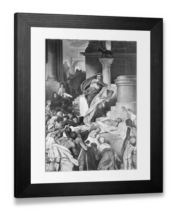 Framed Print : Death of Julius Caeser by Alexander Zick Framed Print : Death of Julius Caeser by Alexander Zick