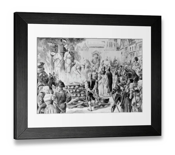 Framed Print : Illustration of the Burning of Witches Framed Print : Illustration of the Burning of Witches