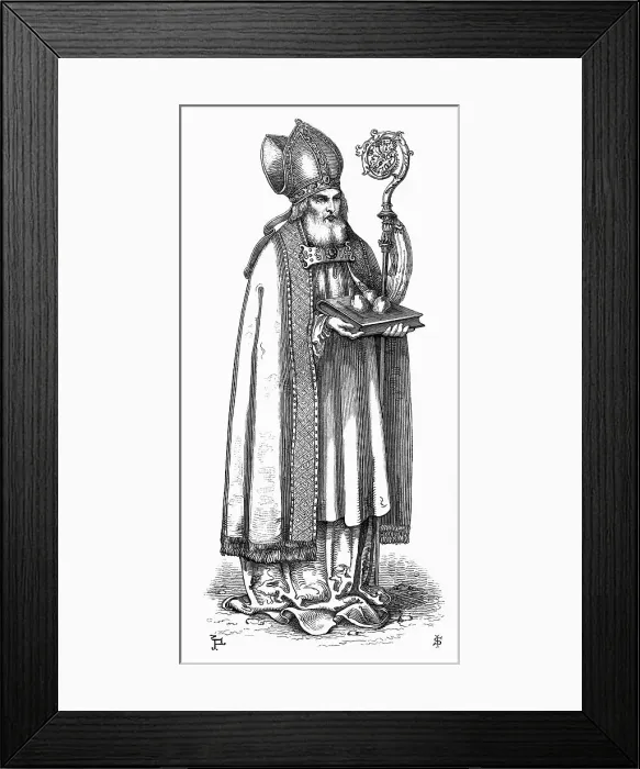 Framed Print : Drawing Of St Nicholas / Bishop Framed Print : Drawing Of St Nicholas / Bishop