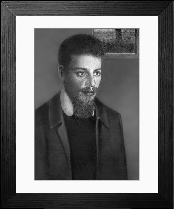 Framed Print : Illustration of Rainer Maria Rilke