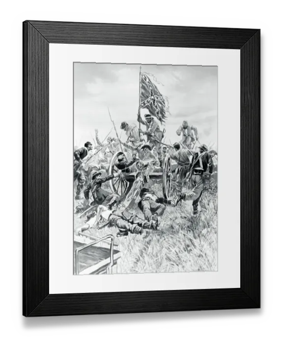 Framed Print : Illustration Depicting Battle of Gettysburg Framed Print : Illustration Depicting Battle of Gettysburg