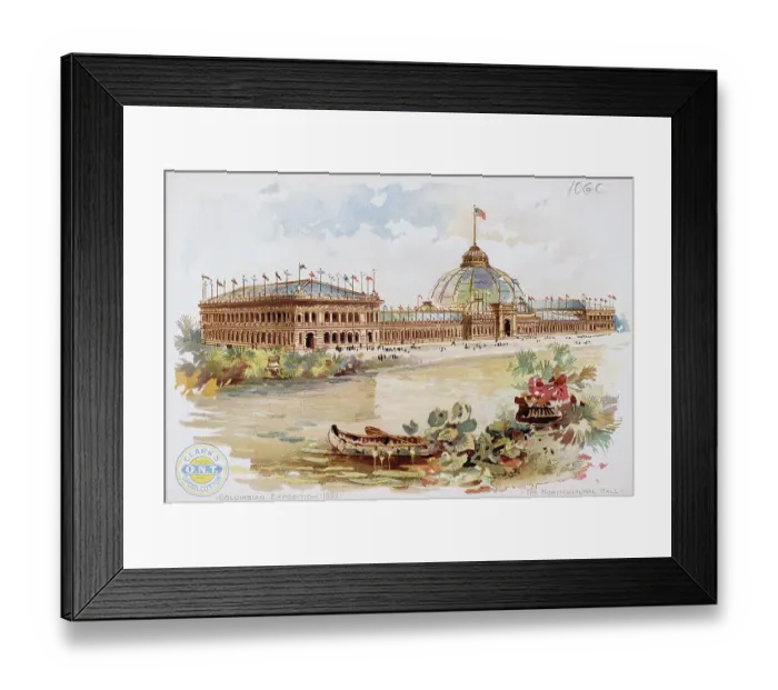 Framed Print : Color Print Depicting the Horticultural Hall at the World's Columbian Exposition