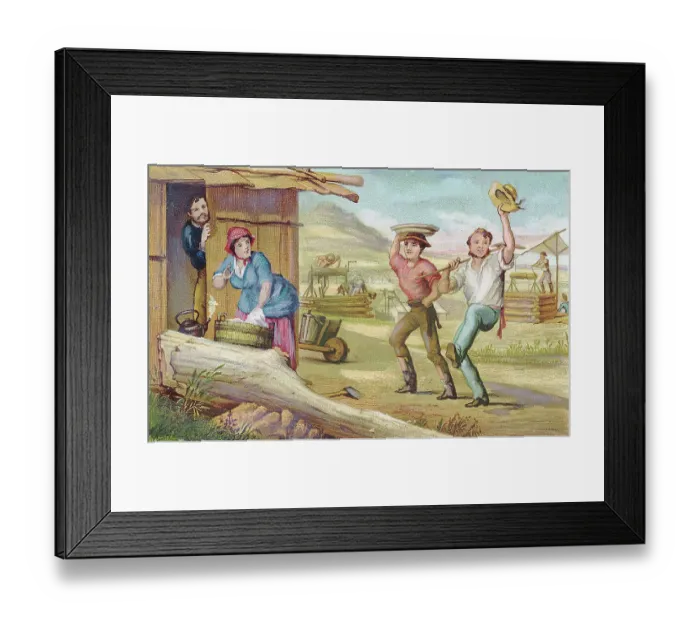 Framed Print : Lucky Diggers -- California Gold Rush Framed Print : Lucky Diggers -- California Gold Rush