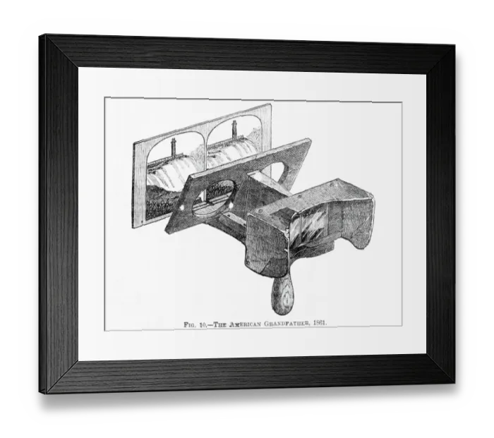 Framed Print : Illustration Of A Stereoscope Framed Print : Illustration Of A Stereoscope