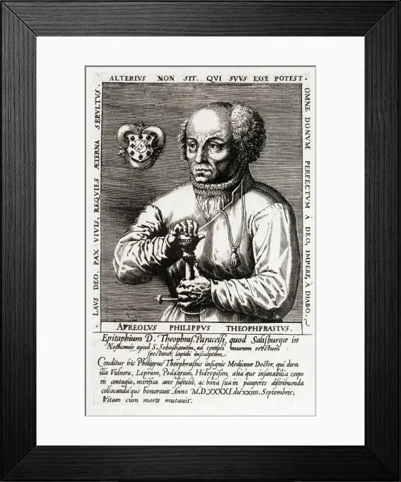 Framed Print : Book Illustration of Paracelsus Framed Print : Book Illustration of Paracelsus