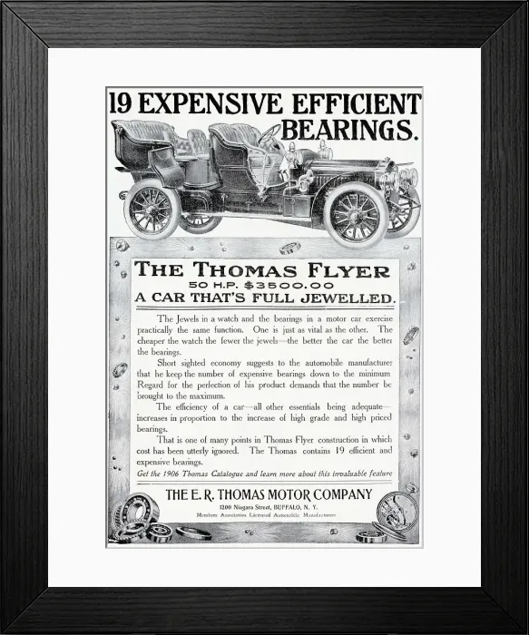Framed Print : Advertisement for the Thomas Flyer Framed Print : Advertisement for the Thomas Flyer