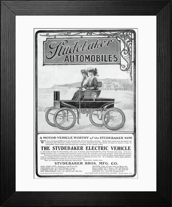 Framed Print : Studebaker Automobiles Advertisement Framed Print : Studebaker Automobiles Advertisement