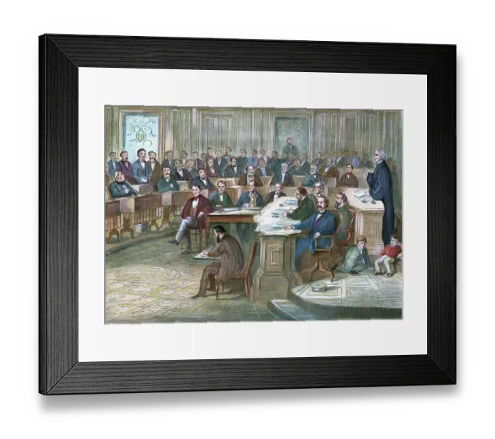 Framed Print : Andrew Johnson Impeachment Hearing Framed Print : Andrew Johnson Impeachment Hearing