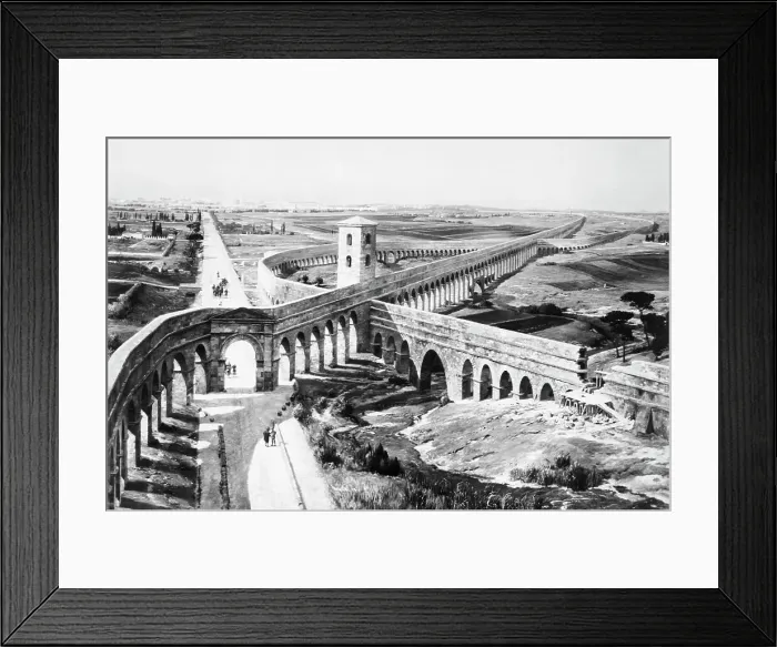 Framed Print : Ancient Roman Aqueducts--Illustration