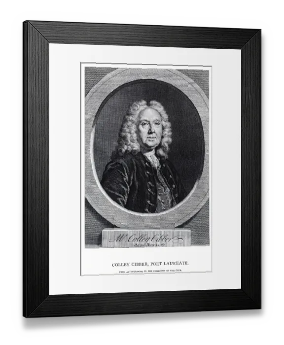 Framed Print : Colley Cibber Engraving by Gerard van der Gucht After Vanloo Framed Print : Colley Cibber Engraving by Gerard van der Gucht After Vanloo