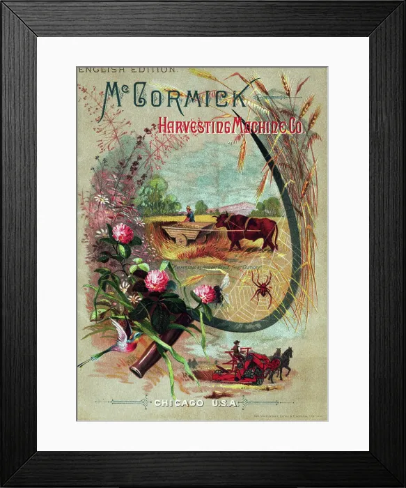 Framed Print : Illustration of Harvesting Equipment Framed Print : Illustration of Harvesting Equipment